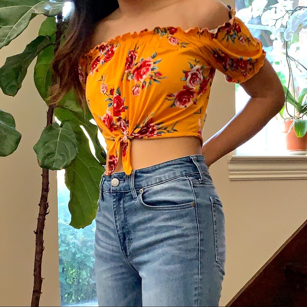 H&M Cropped Off the Shoulder Top